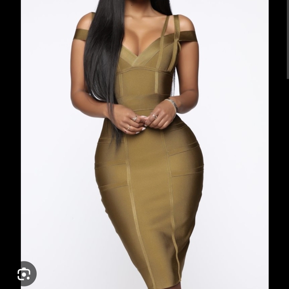 Fashion Nova Mauve Bandage Dress size M - Picture 6 of 6